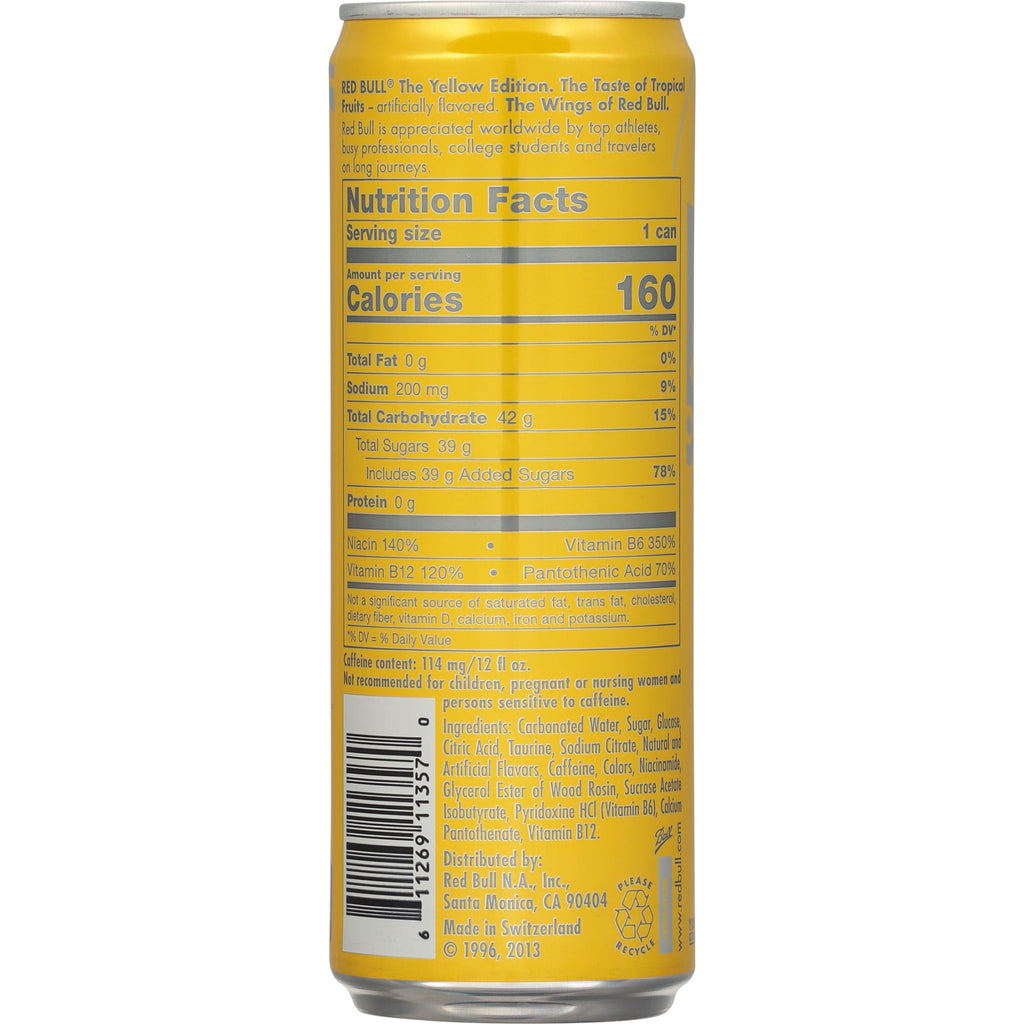 Red Bull Yellow Edition Tropical Energy Drink 12 fl oz Single Can