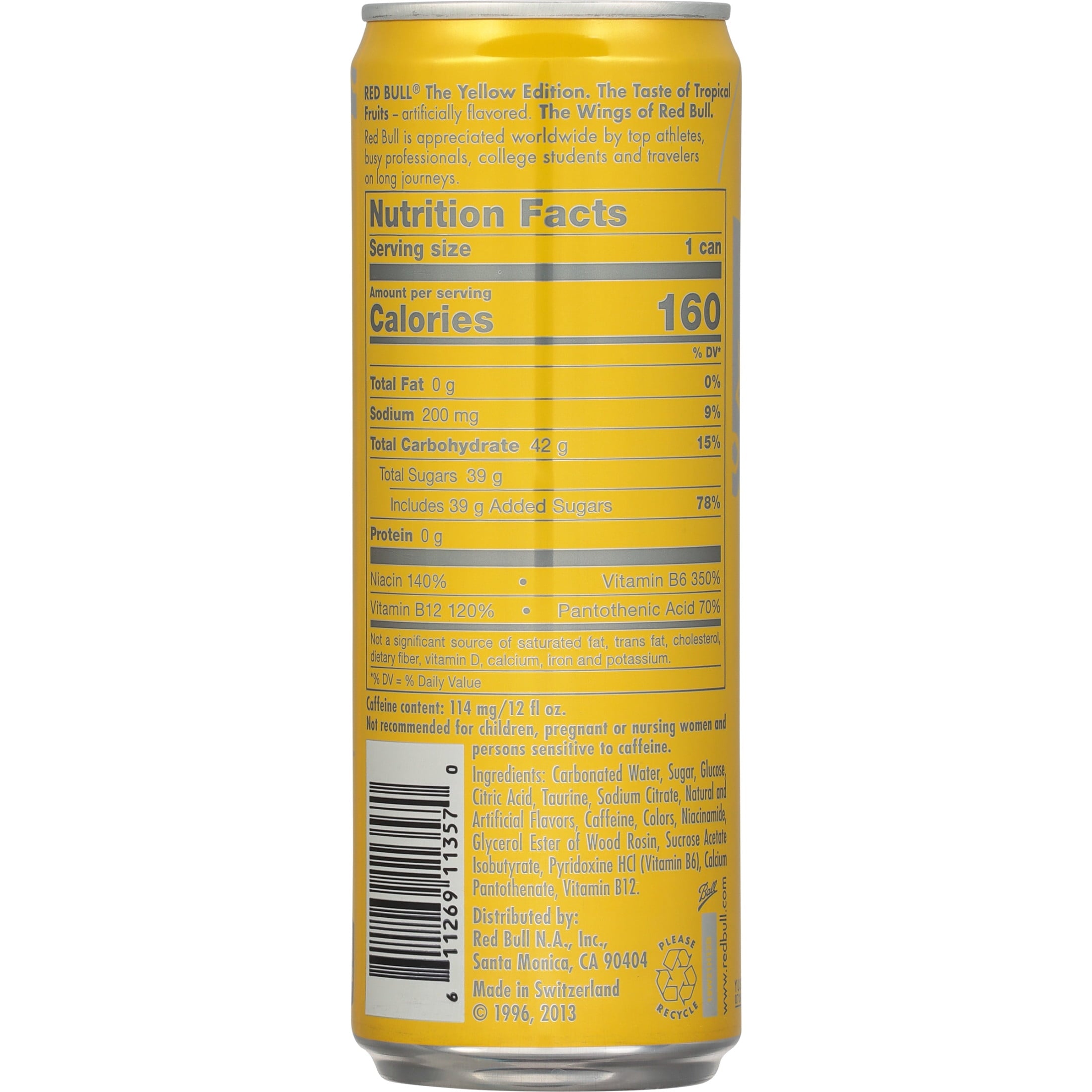 Red Bull Yellow Edition Tropical Energy Drink 12 fl oz Single Can