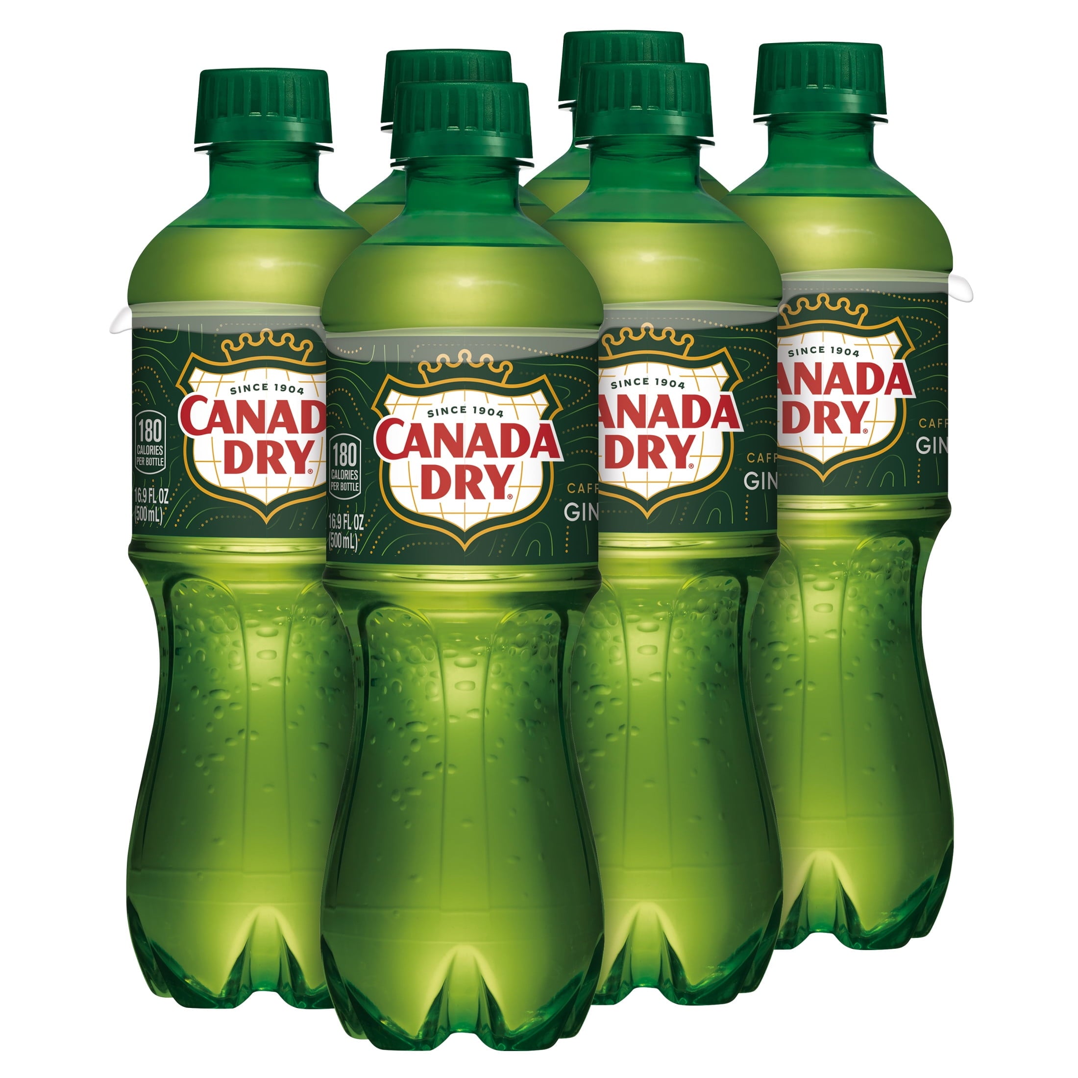Canada Dry Caffeine Free Ginger Ale Soda Pop Bottles 16.9 Fl Oz 6 Pack