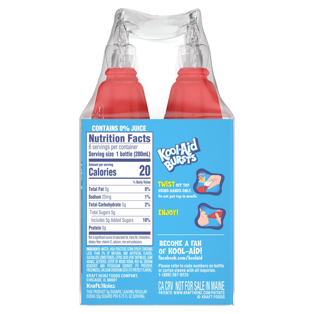 Kool-Aid Bursts Tropical Punch Soft Drink 6.75 fl oz 6 Pack