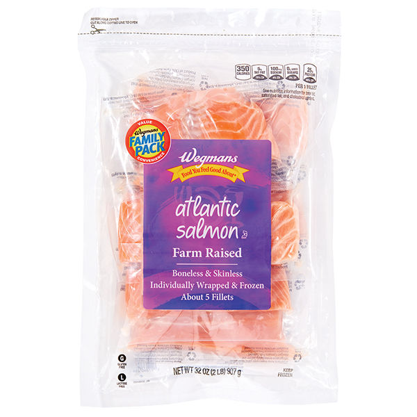 Wegmans Frozen Farm Raised Atlantic Salmon Family Pack 40 Oz