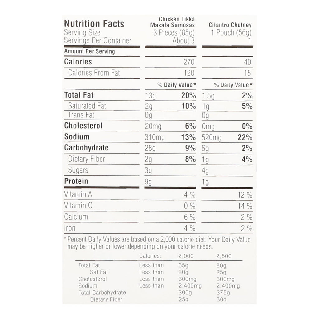 Sukhi's Chicken Tikka Masala Samosa Frozen Appetizer Snack 10 Oz