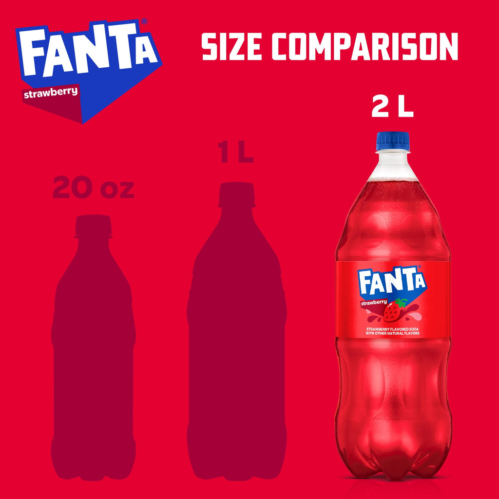 Fanta Strawberry Soda Pop Bottle 2 L
