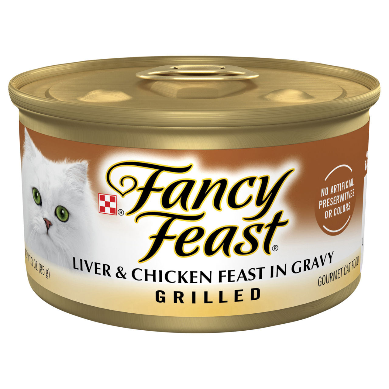 Fancy Feast Grilled Gourmet Liver & Chicken Feast in Gravy Cat Food 3 oz