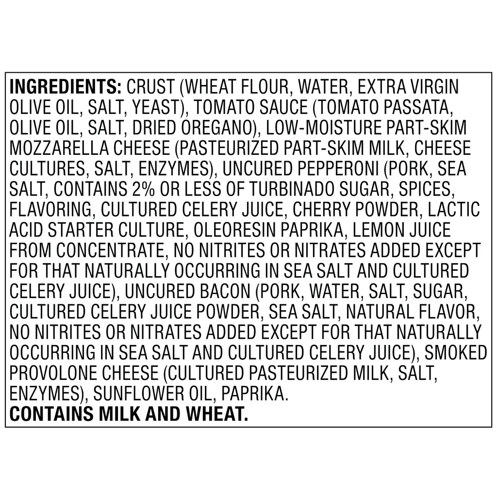 Bettergoods Wood-Fired Zesty Uncured Pepperoni and Uncured Bacon Pizza 16.2 Oz Frozen