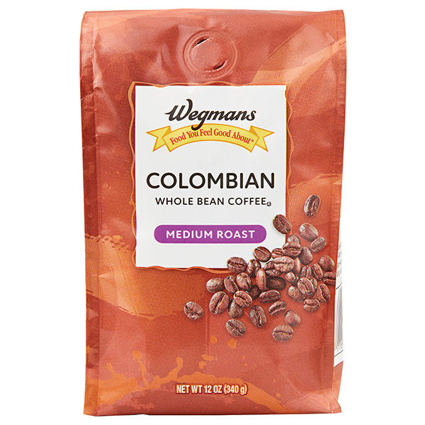 Wegmans Colombian Whole Bean Coffee 12 Oz