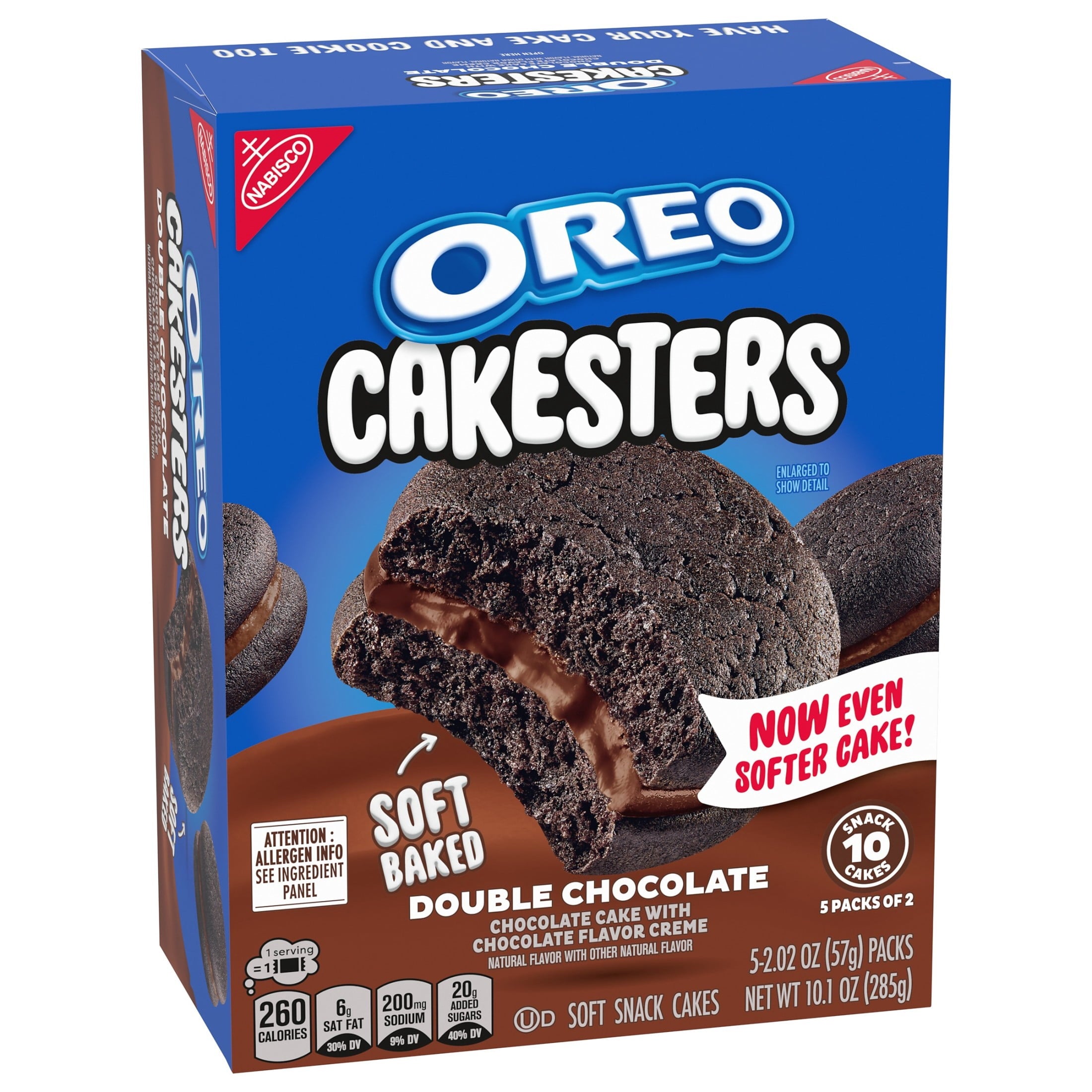 OREO Cakesters Double Chocolate Soft Snack Cakes 10 Oz 5 Count Freshness Guaranteed