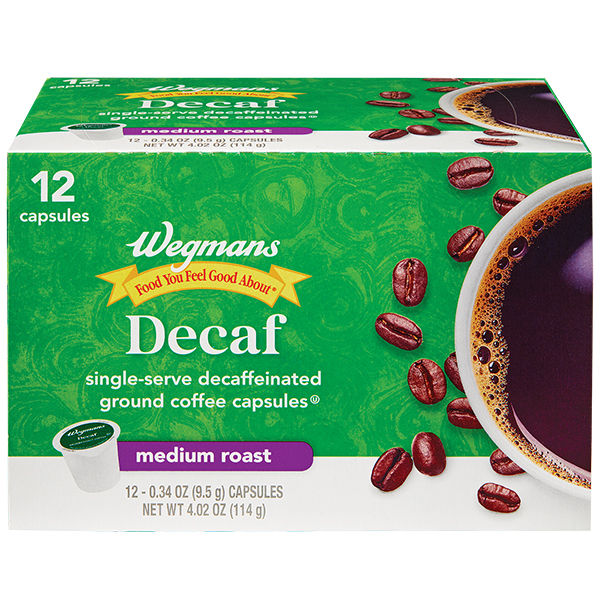 Wegmans Medium Roast Decaf Coffee Capsules 12 Count