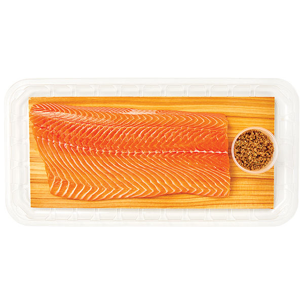 Wegmans Ready to Grill Cedar-Plank Salmon Fillet Brown Sugar Cracked Pepper 1.5 Lb