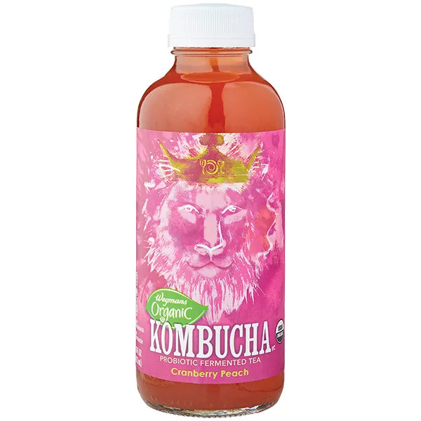 Wegmans Organic Cranberry Peach Kombucha 16 fl. oz.