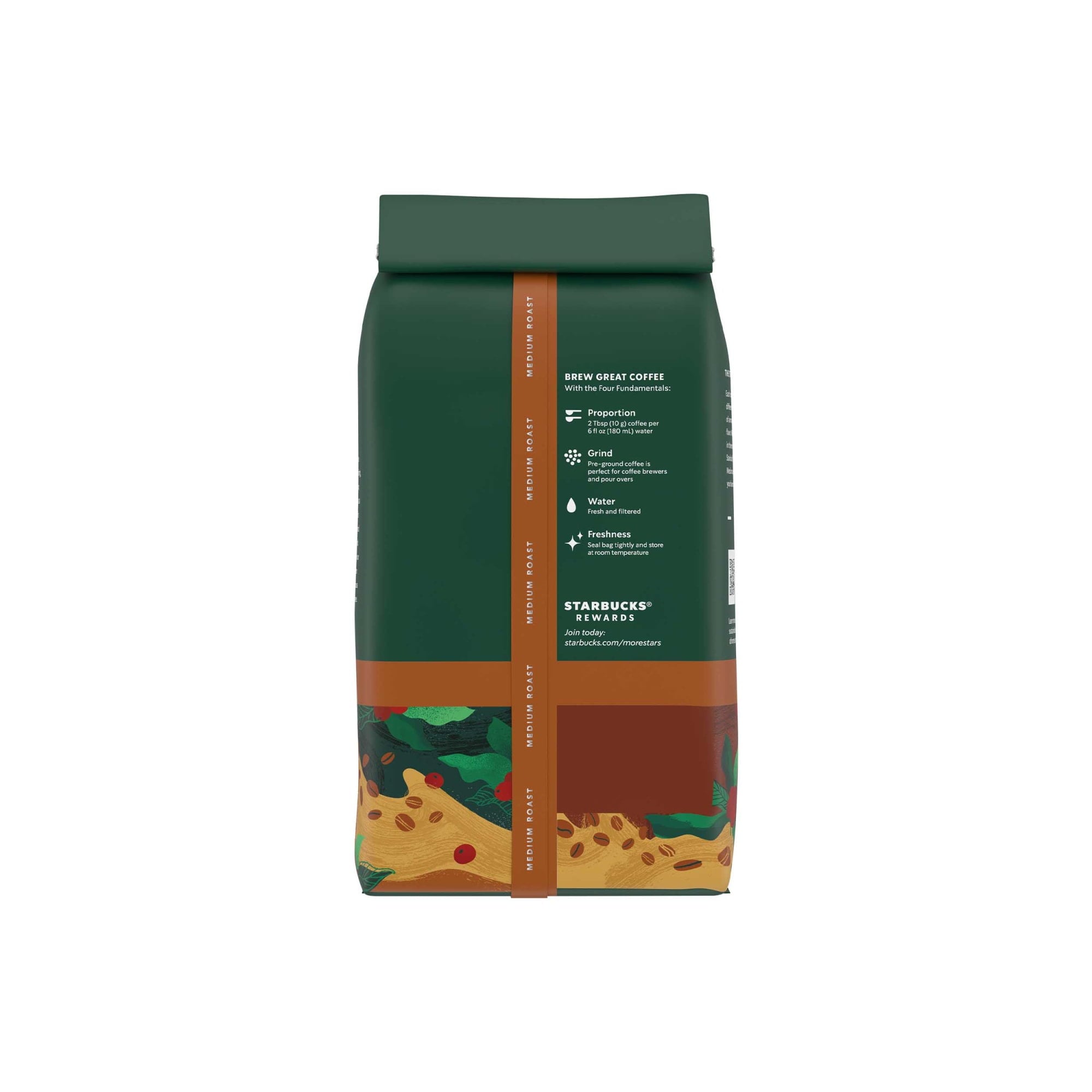 Starbucks at Home House Blend Naturally Caffeinated Medium Roast Ground Coffee 18 oz Bag