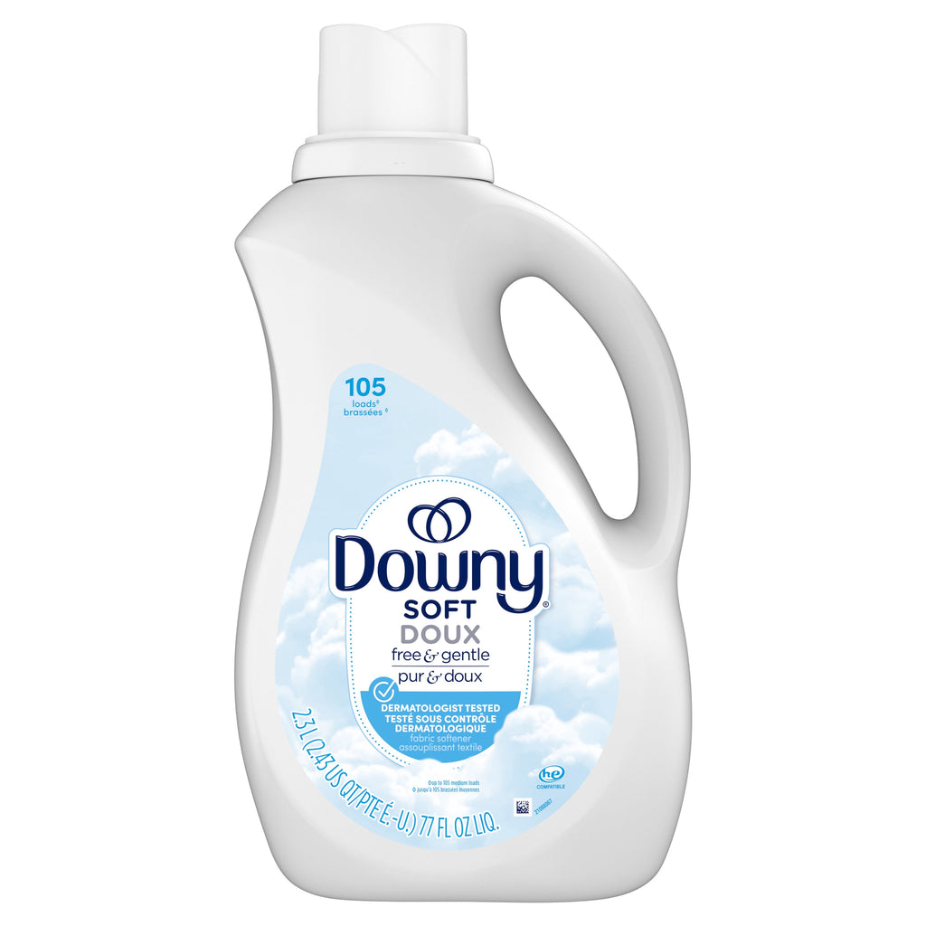 Downy Free & Gentle Liquid Fabric Softener Hypoallergenic Fresh Scent 77 fl oz 105 Loads