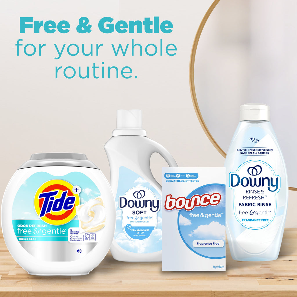 Tide Power PODS Free & Gentle Odor Refresh Laundry Detergent Pacs Unscented 25 Count