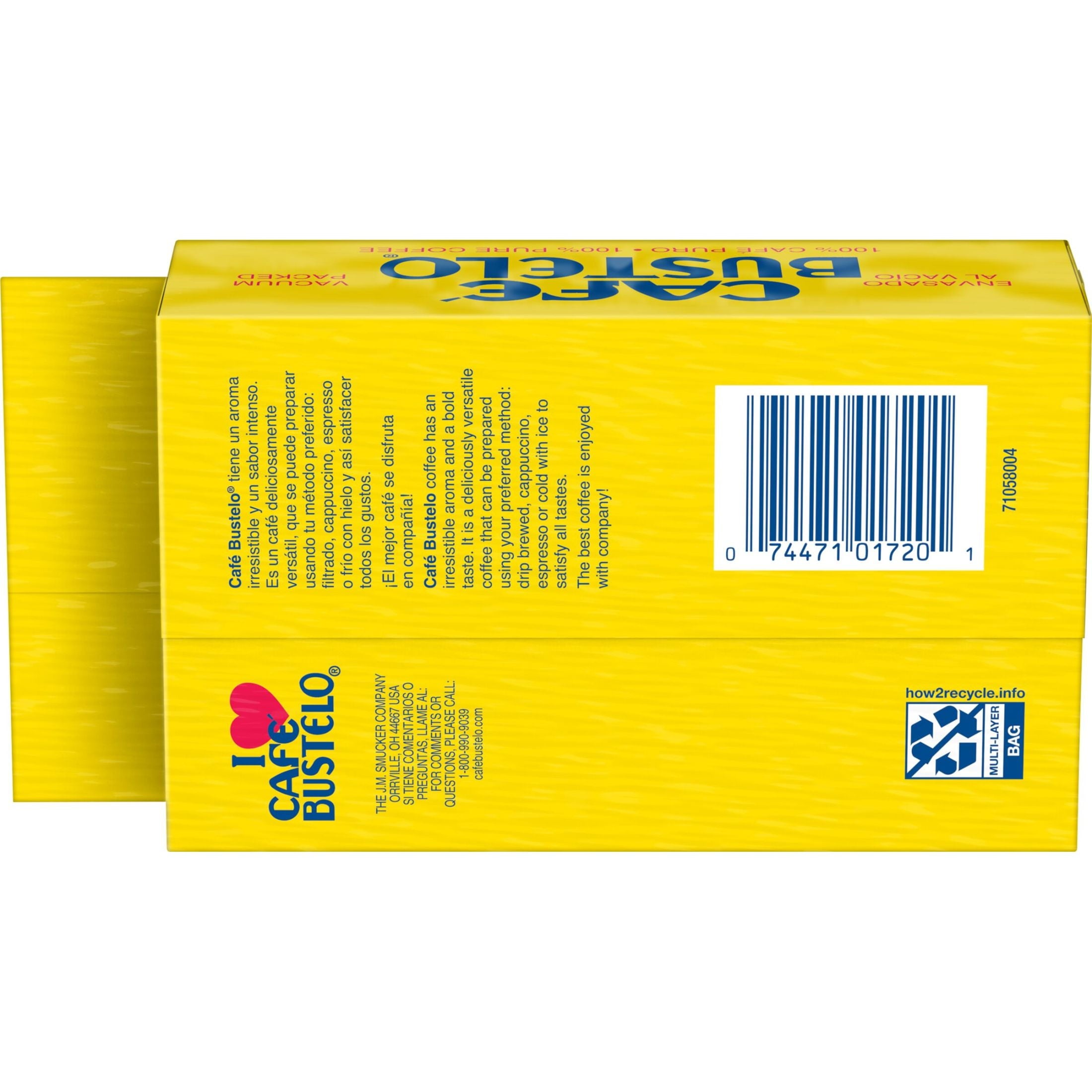 Café Bustelo Espresso Naturally Caffeinated Dark Roast Ground Coffee 10 oz Brick