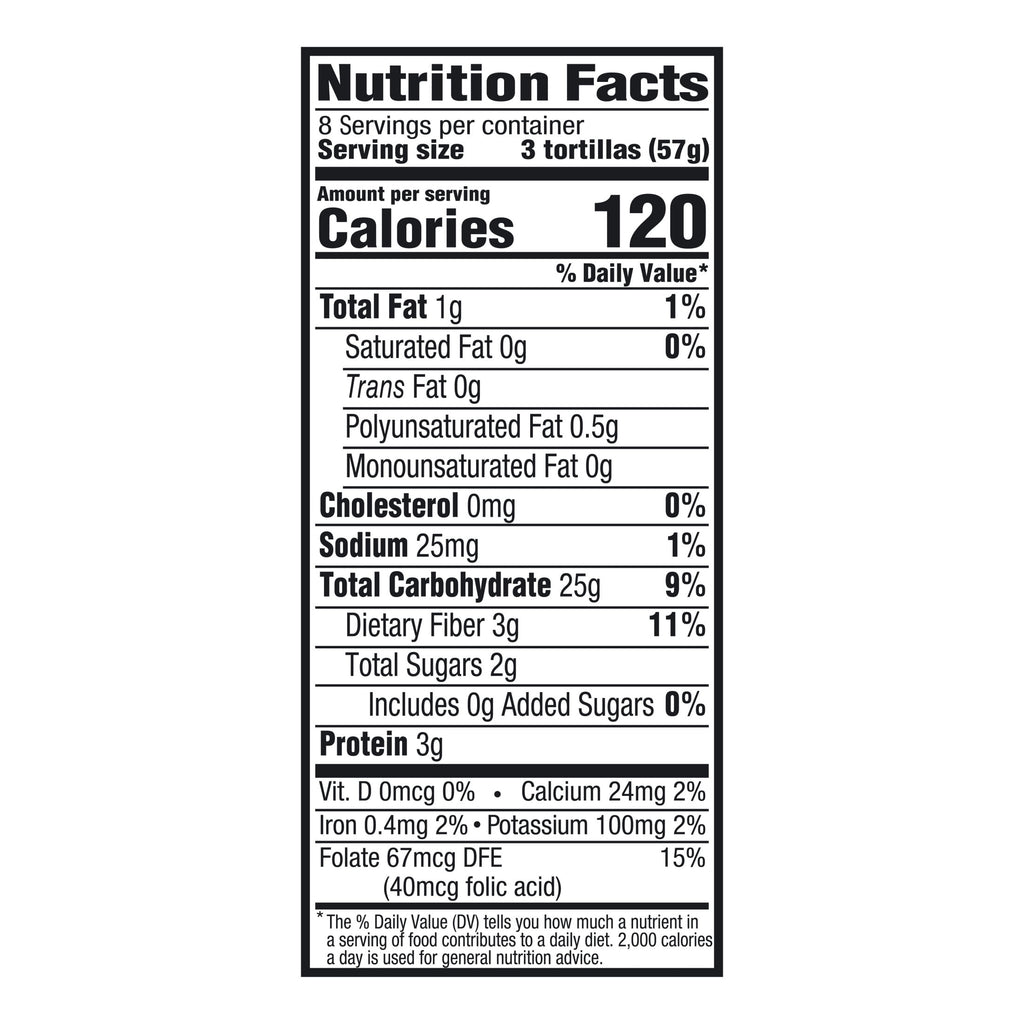 Extra Thin Yellow Corn Tortillas 1.1 Lb 24 Count Mission