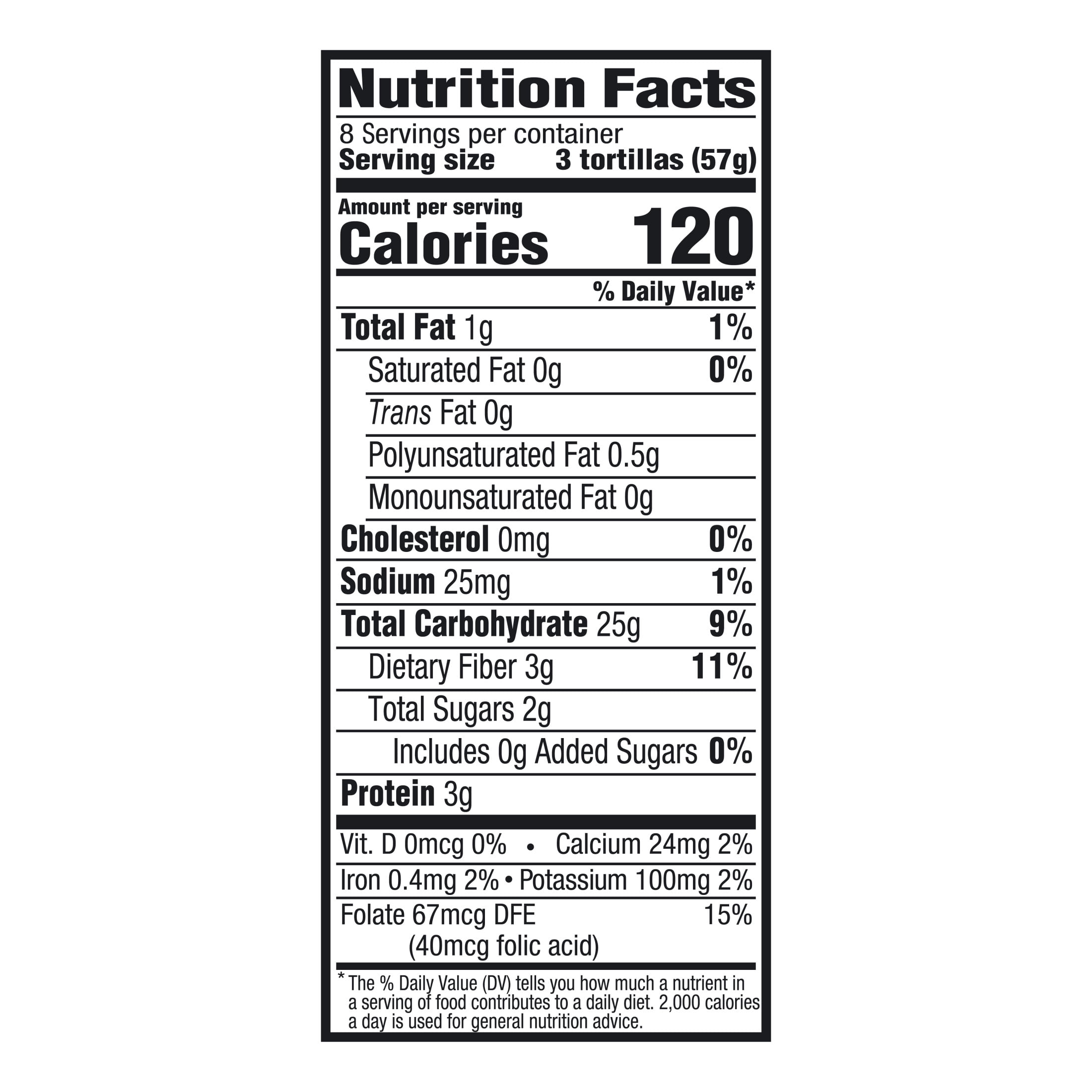 Extra Thin Yellow Corn Tortillas 1.1 Lb 24 Count Mission