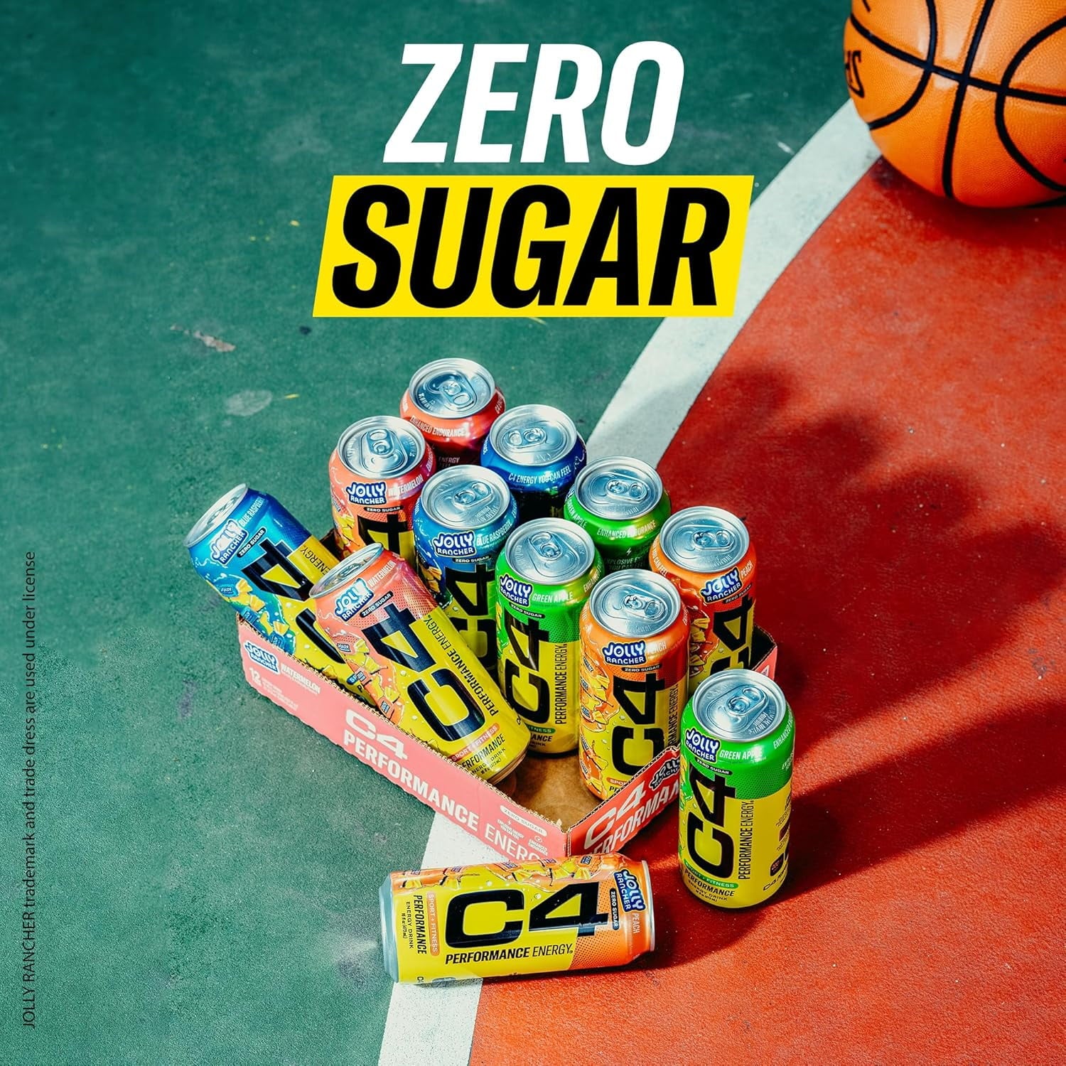 C4 Performance Energy Jolly Rancher Peach Zero Sugar 16 fl oz Single Can