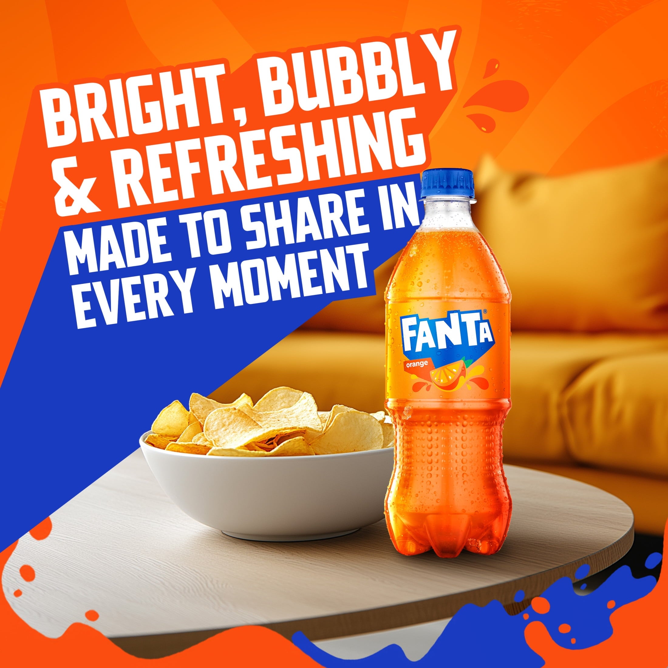 Fanta Orange Soda Pop Bottle 20 Fl Oz