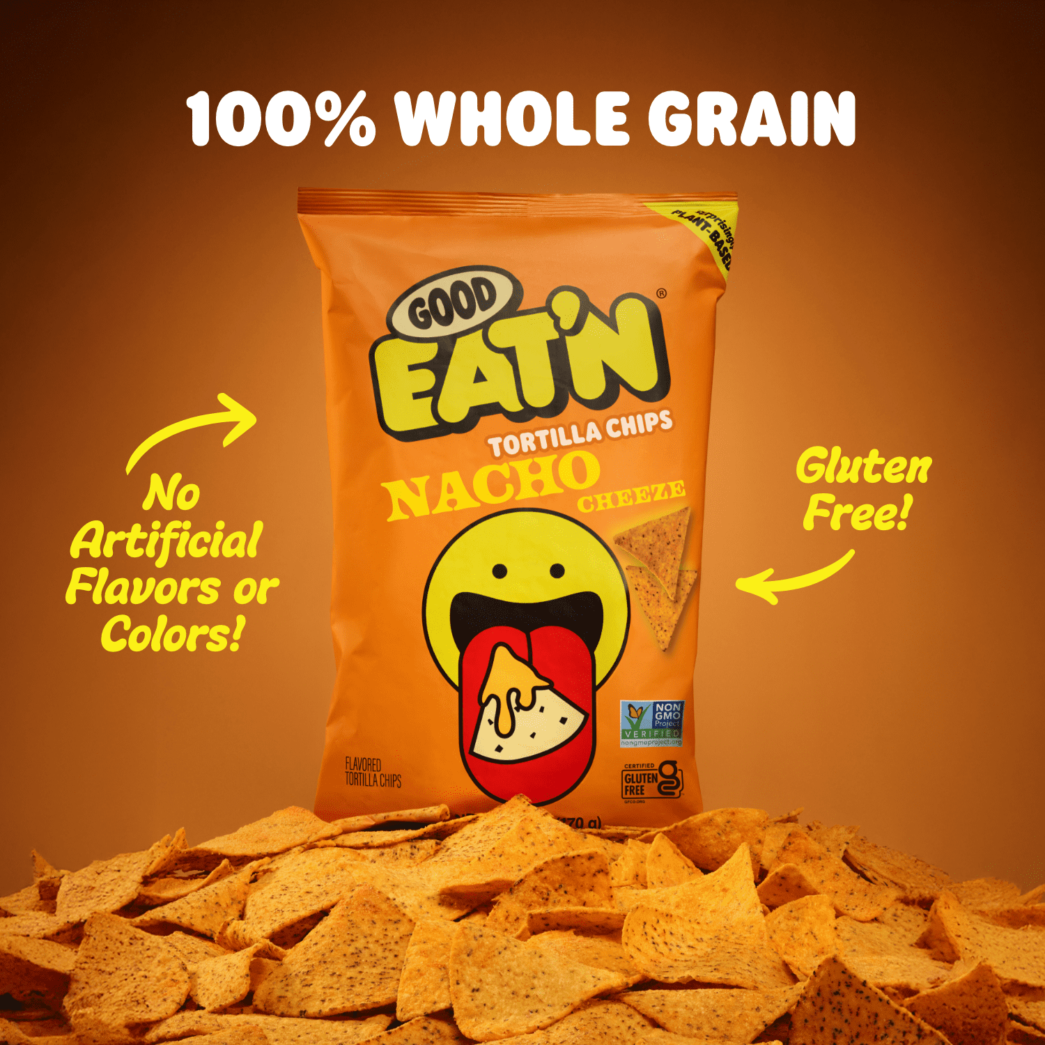 Nacho Cheeze Flavored Tortilla Chips 6 Oz Good Eat'n