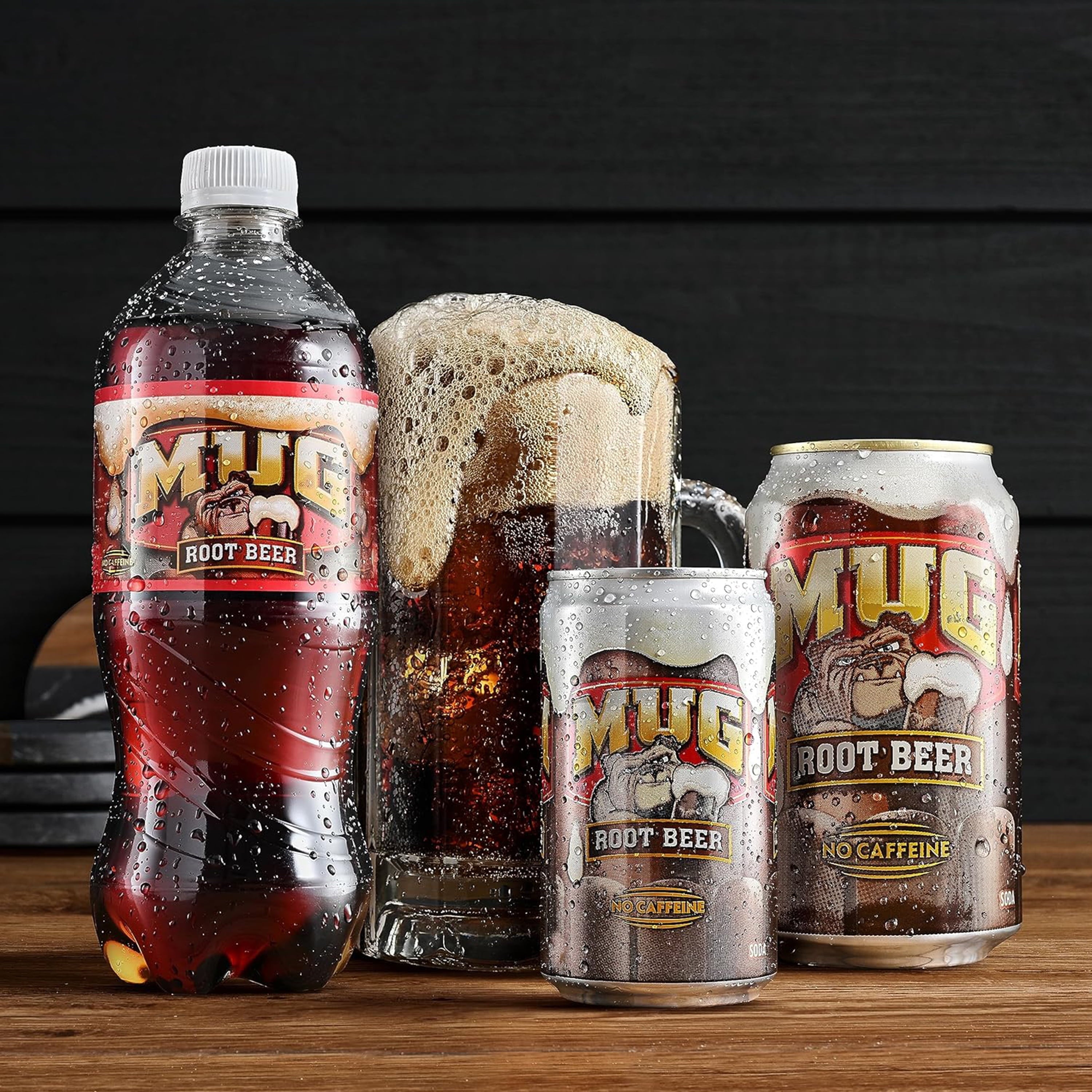 Mug Root Beer Caffeine Free Soda Pop Bottles 16.9 Fl Oz 6 Pack