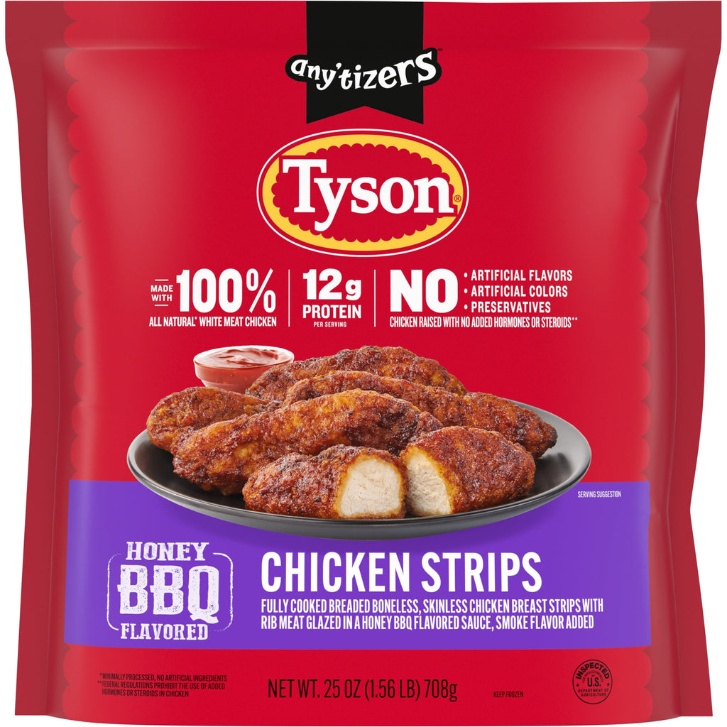 Tyson Honey BBQ Flavored Chicken Strips Frozen 25 Oz