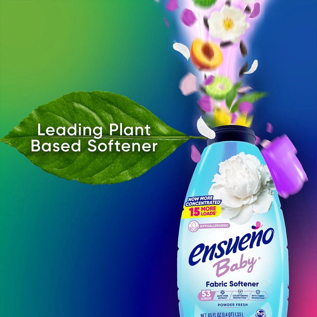 Ensueño Baby Hypoallergenic Liquid Fabric Softener Baby Powder Scent 45 fl oz 44 Loads