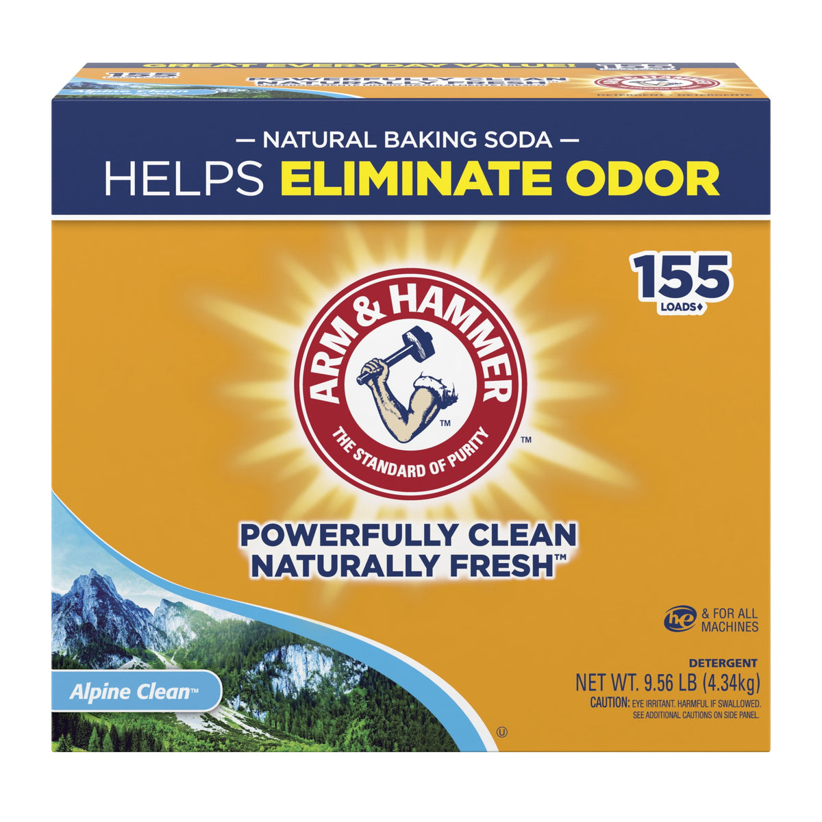 ARM & HAMMER Powder Laundry Detergent Alpine Clean 9.56 lb 155 Loads