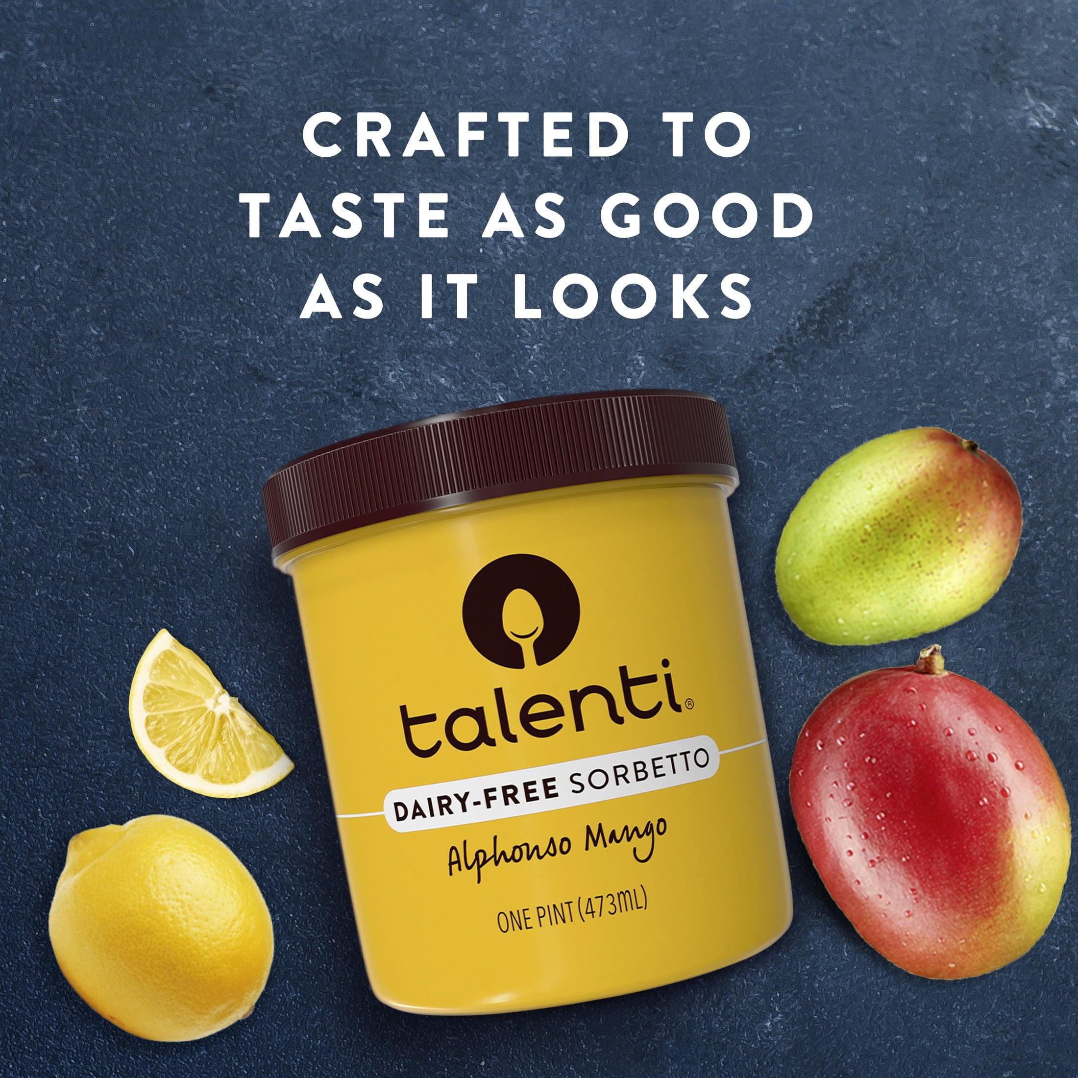 Talenti Dairy-Free Alphonso Mango Sorbet Frozen Dessert 16 Oz