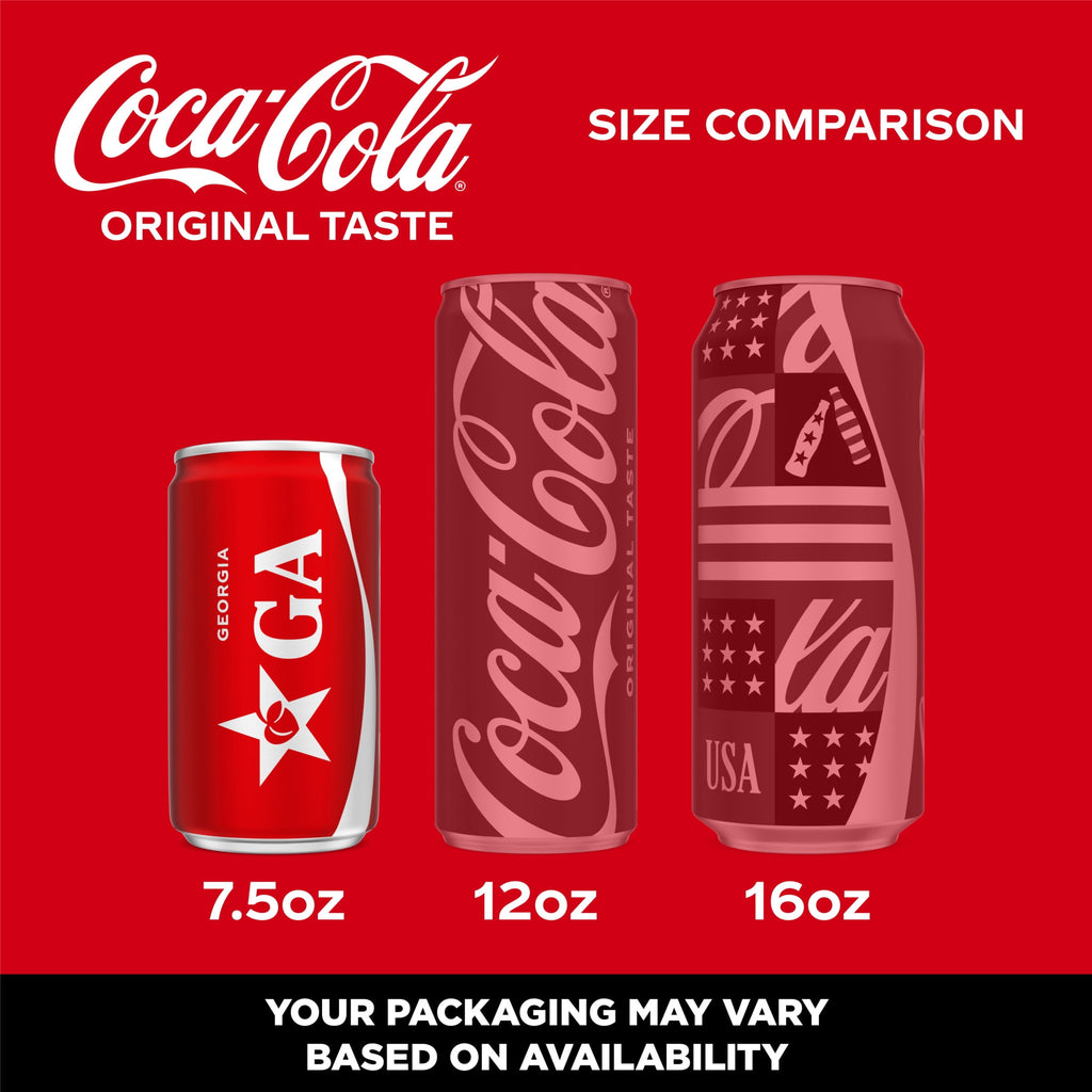Soda Pop Fridge Pack Mini Cans 7.5 Fl Oz 10 Pack Coca-Cola