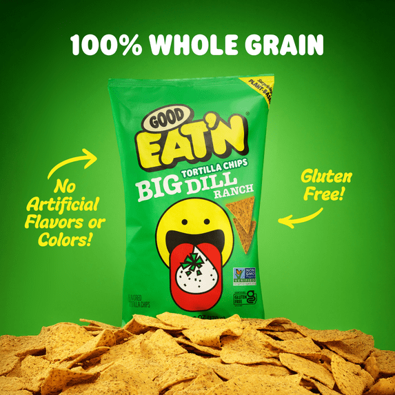 Big Dill Ranch Tortilla Chips 6 Oz Good Eat'n