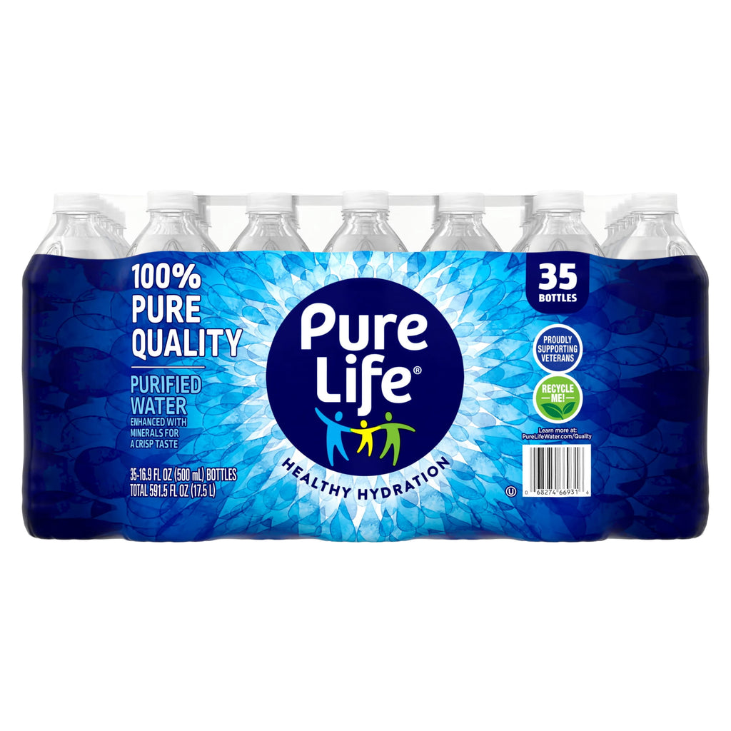 Pure Life Purified Water 16.9 fl oz Plastic Bottles 35 Pack