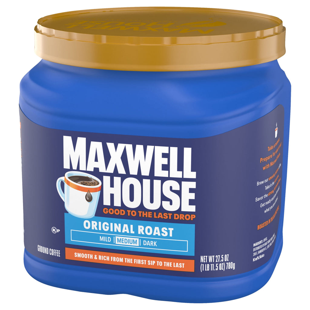 Maxwell House Original Roast Naturally Caffeinated Medium Roast Ground Coffee 27.5 oz Canister