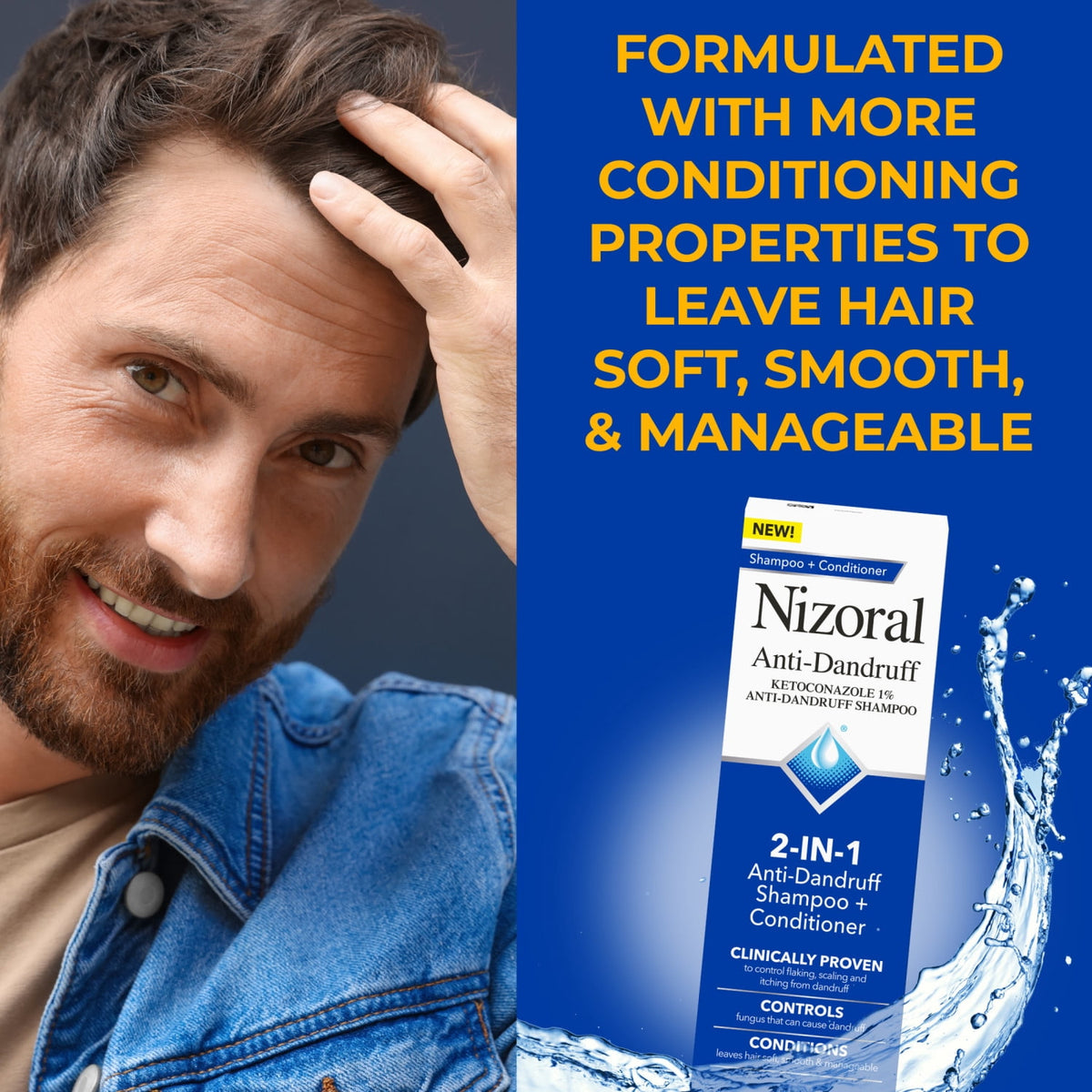 Nizoral 2-in-1 Anti Dandruff Shampoo & Conditioner Clean Fresh 14 fl oz