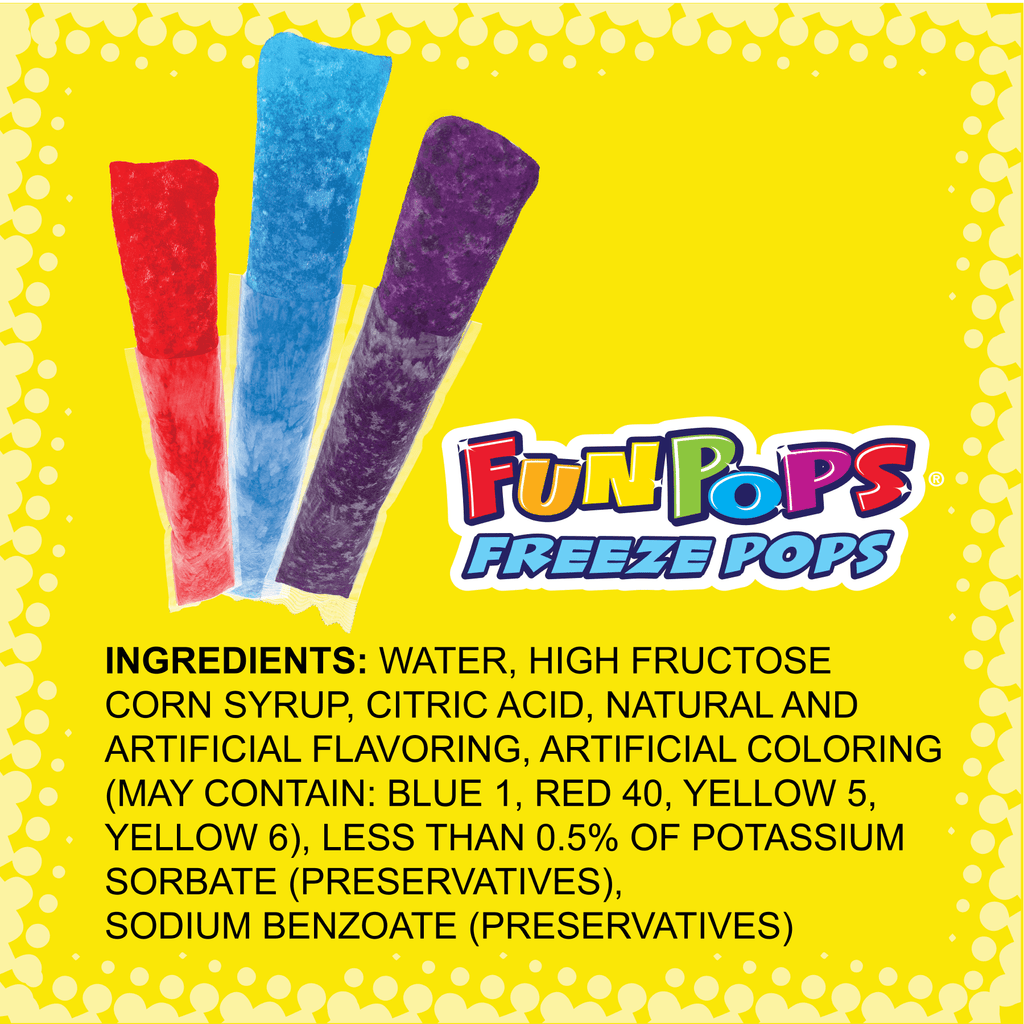 Fun Pops Freeze Pops Variety Pack 36 Count 72 Oz