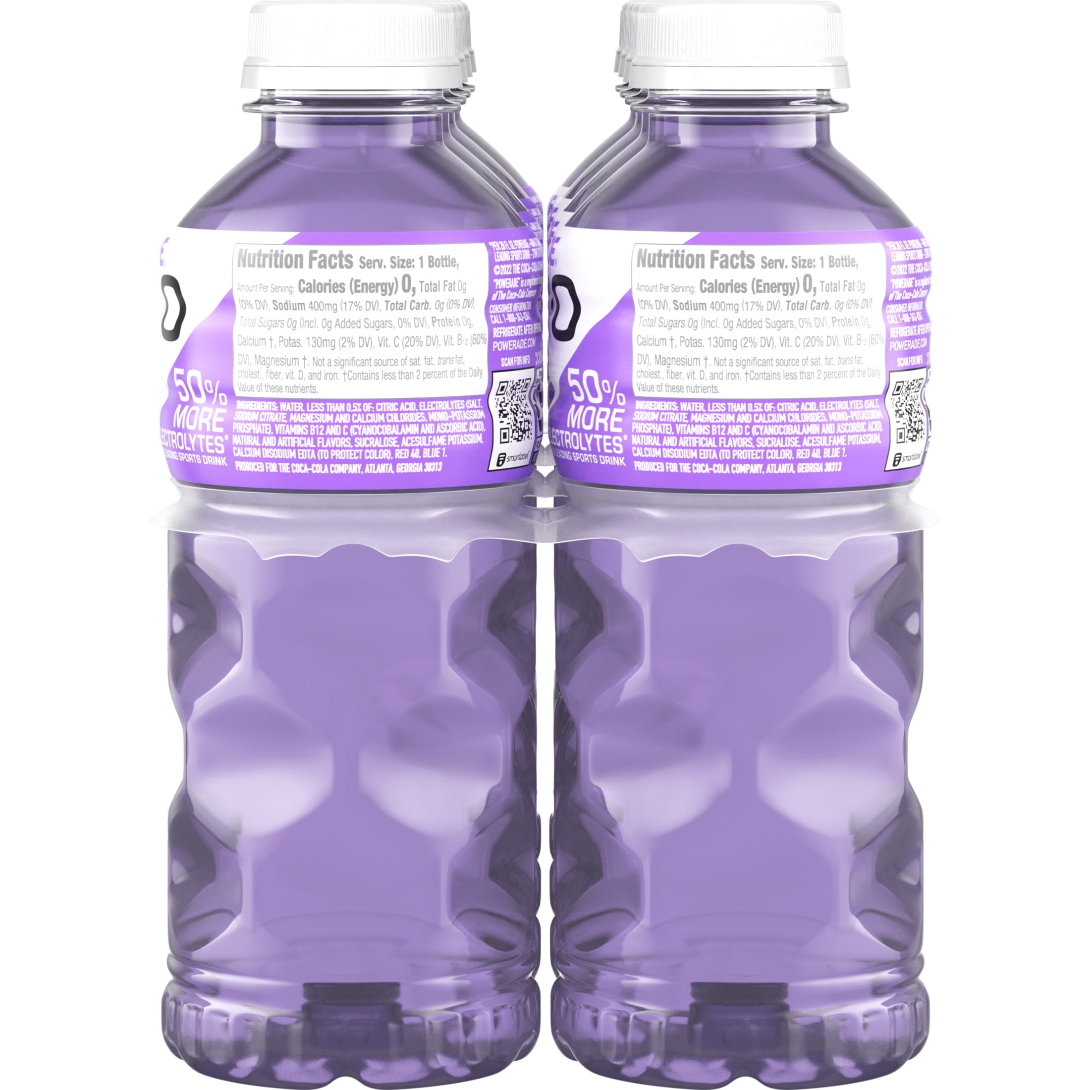 Powerade Zero Sugar Grape Electrolyte Sports Drink 20 fl oz 8 Count