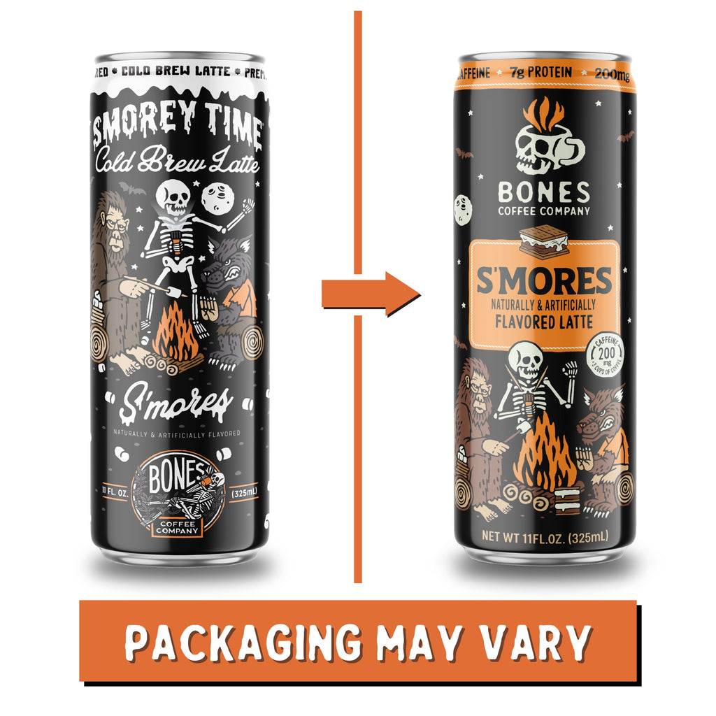 Bones Coffee Company S'mores Naturally Caffeinated Medium Roast Cold Brew Latte 11 fl oz Can