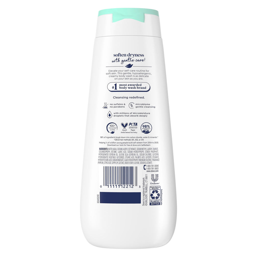 Dove Sensitive Skin Body Wash Hypoallergenic Moisturizing Cleanser 11 fl oz