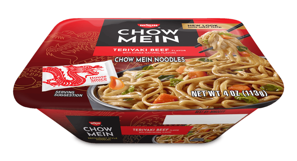 Nissin Chow Mein Teriyaki Beef Instant Noodles 4 Oz Tray