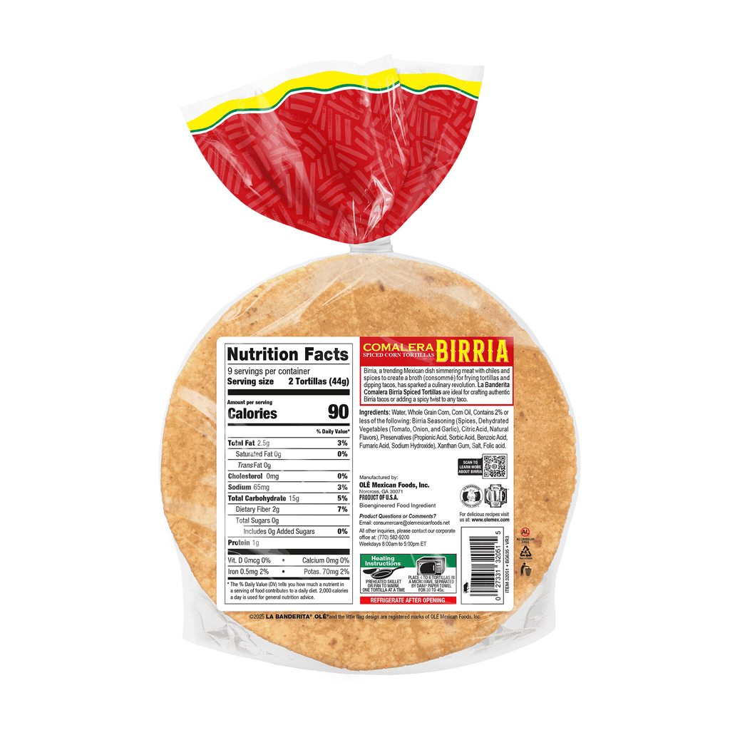 Birria Spiced Corn Tortillas 13.9 Oz 18 Count La Banderita