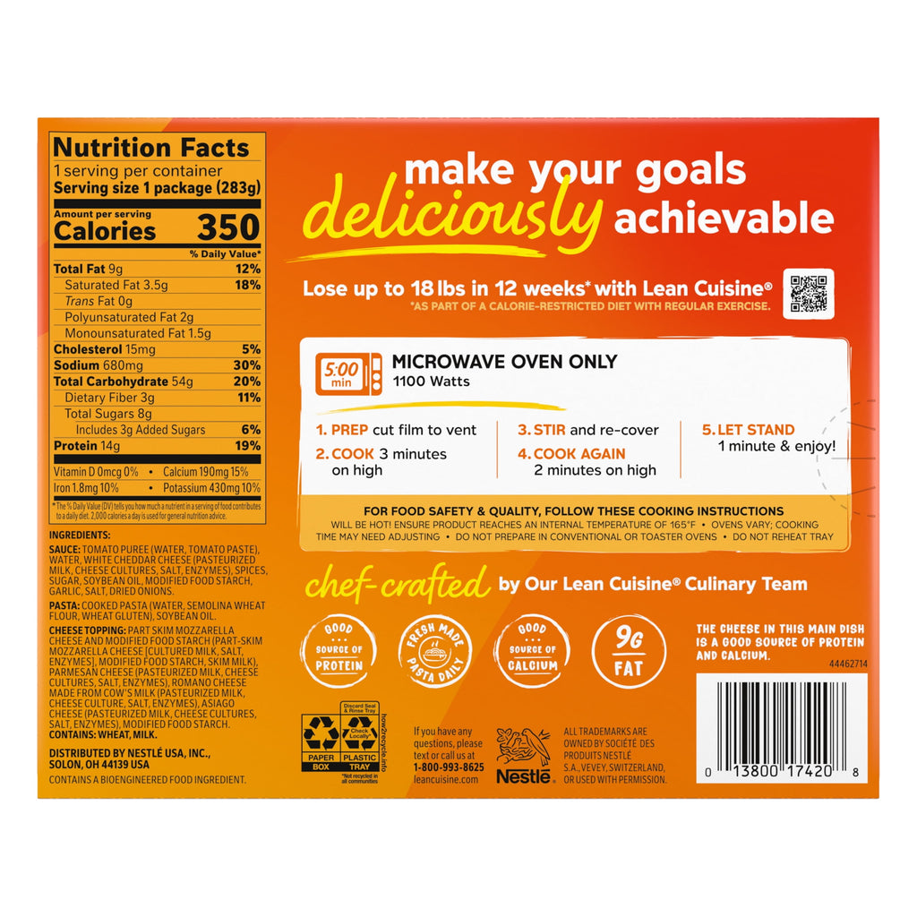 Lean Cuisine Five Cheese Rigatoni Frozen Meal 10 Oz
