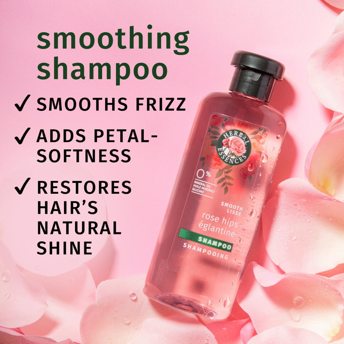 Herbal Essences Rose Hips Smooth Shampoo Travel Size 3.38 fl oz