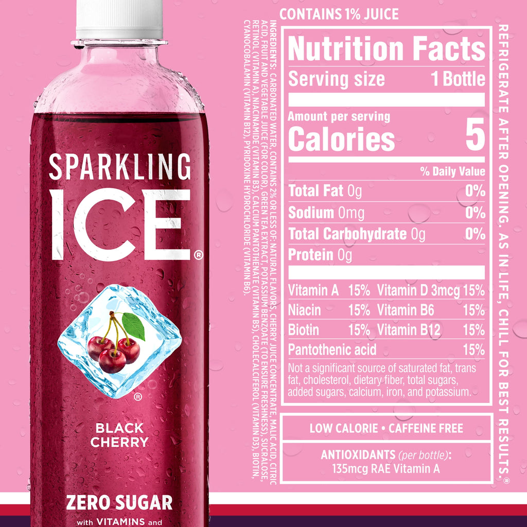 Sparkling Ice Pink Variety Pack Flavored Sparkling Water 17 fl oz 12 Count