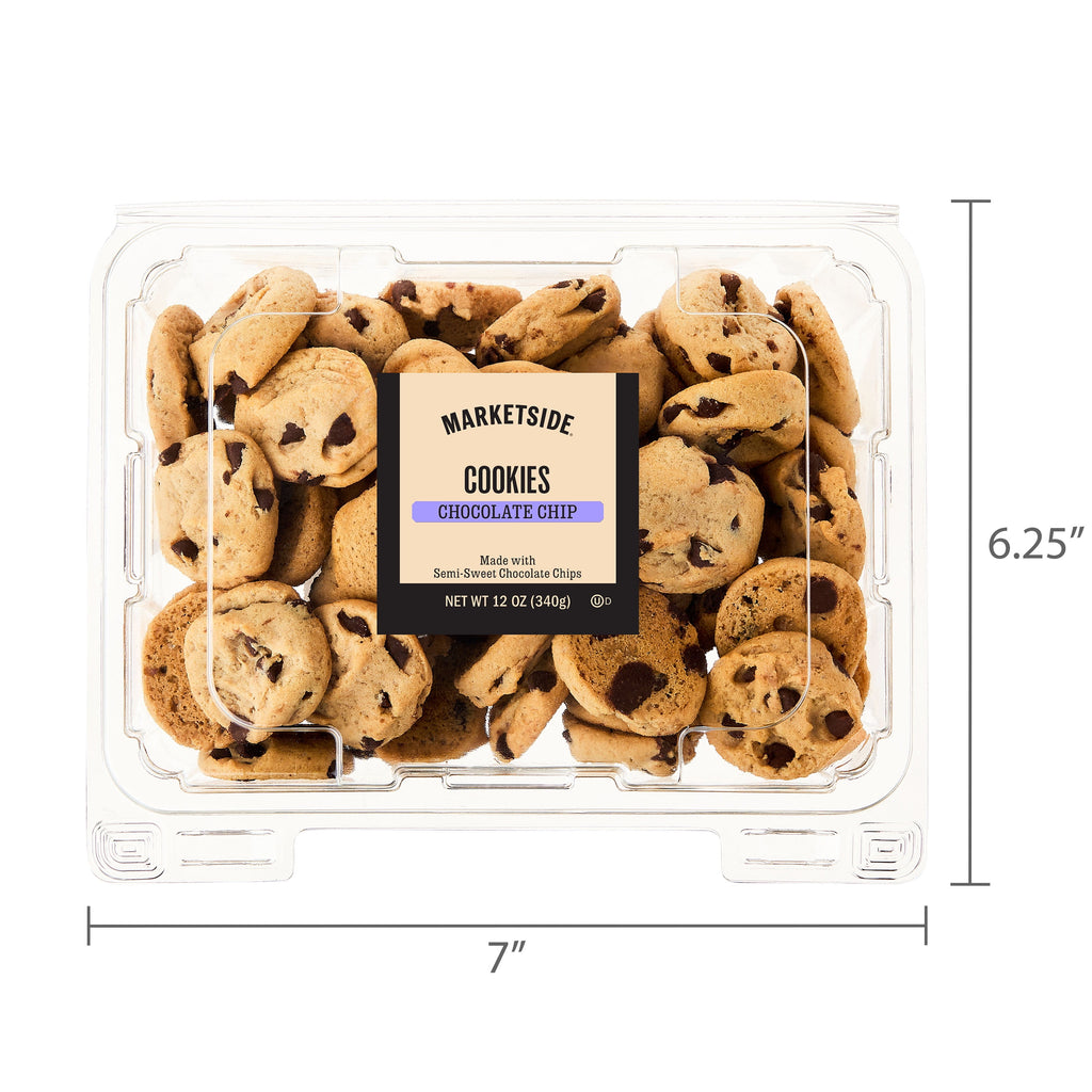 Bite Sized Chocolate Chip Cookies 12 Oz 48 Count Freshness Guaranteed