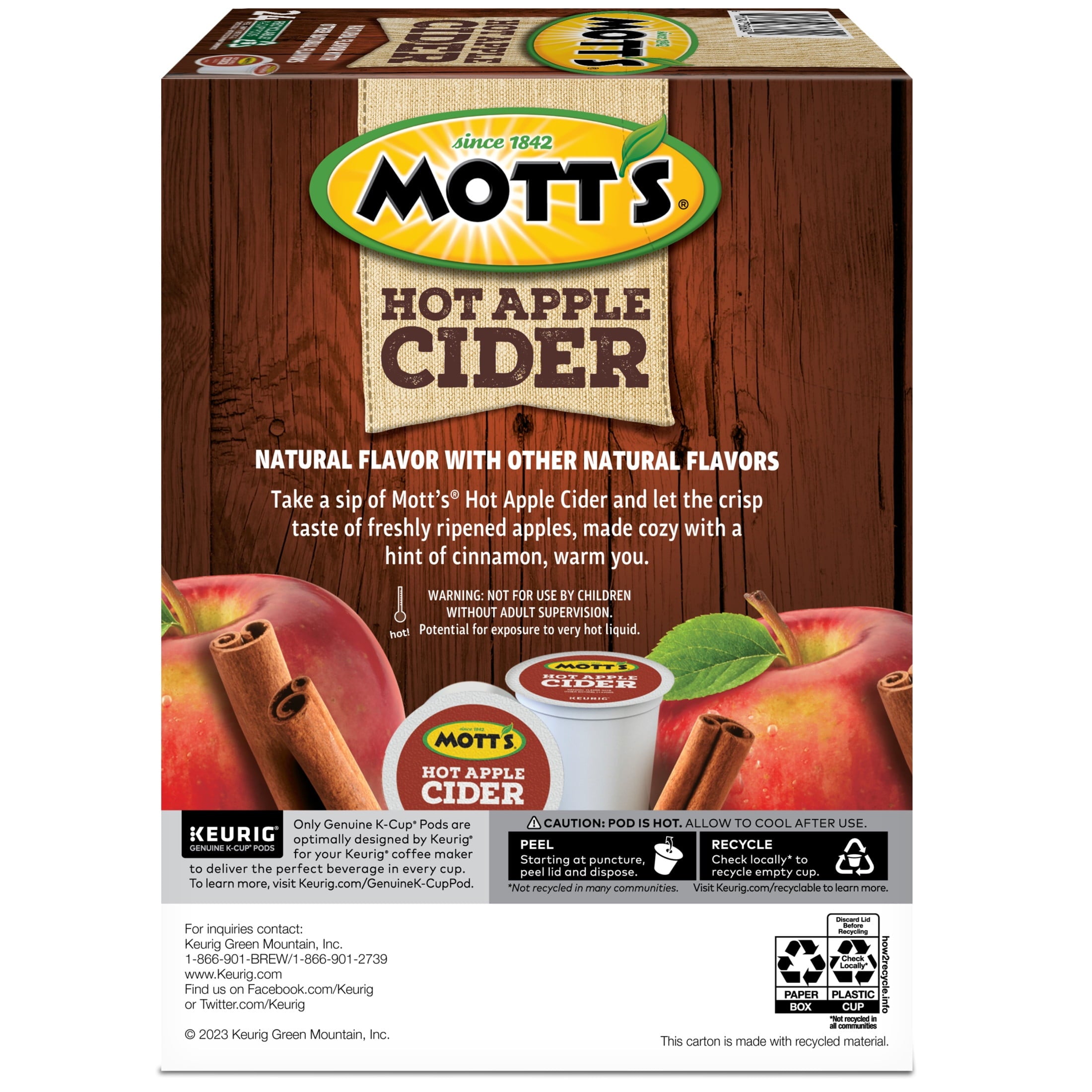 Mott's Hot Apple Cider K-Cup Pods 24 Count
