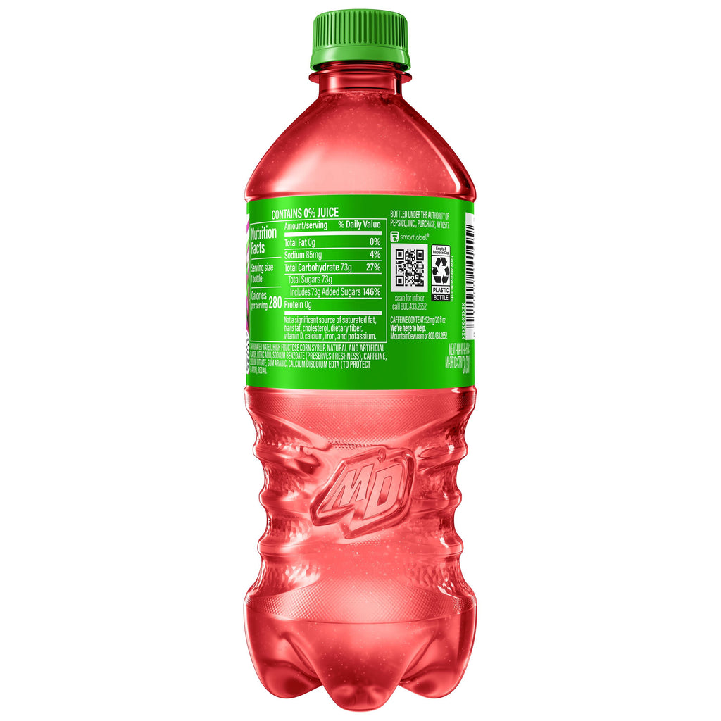 Mountain Dew Dragon Fruit Soda Pop Bottle 20 Fl Oz