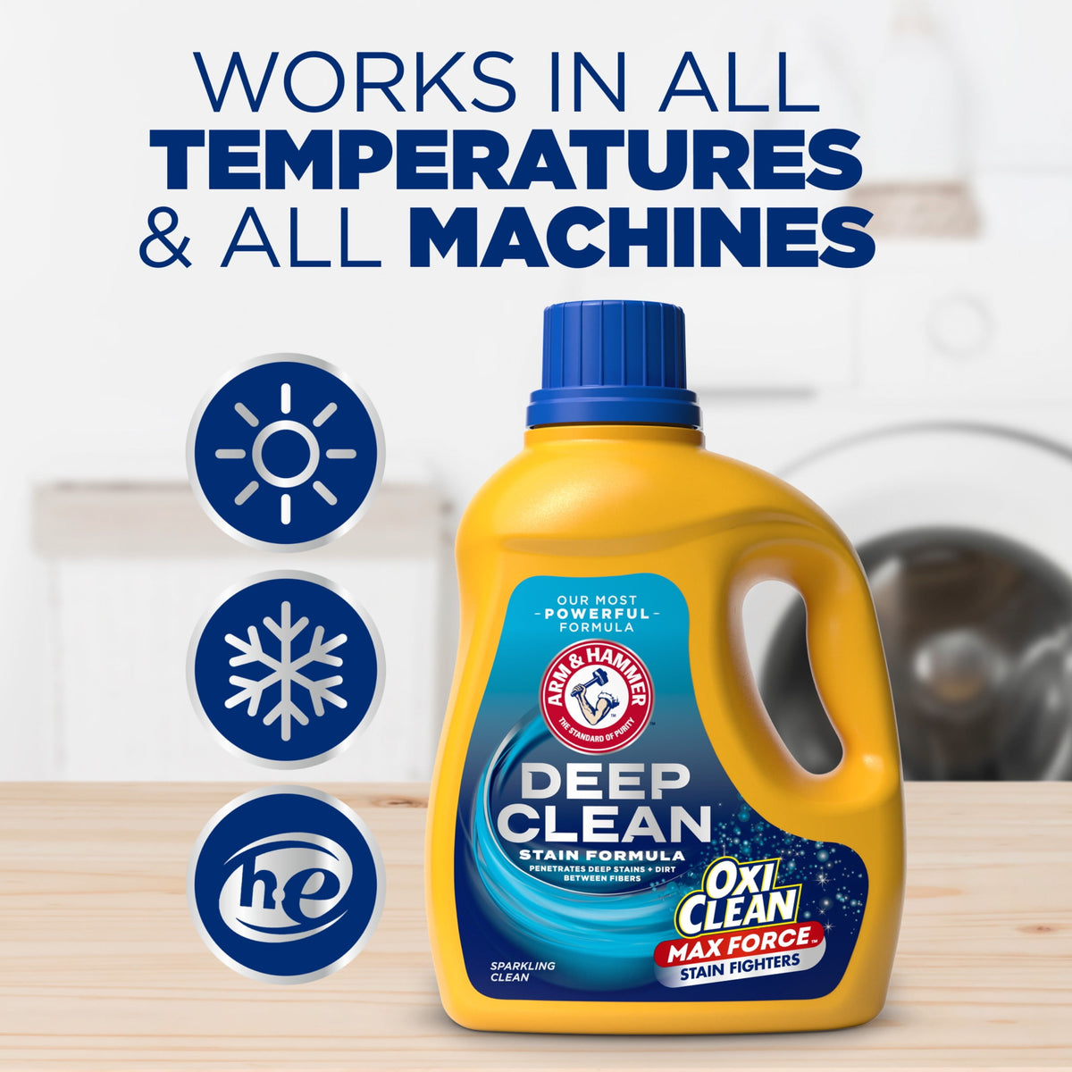 ARM & HAMMER Plus OxiClean Max Force Liquid Laundry Detergent Sparkling Clean 75 fl oz 50 Loads
