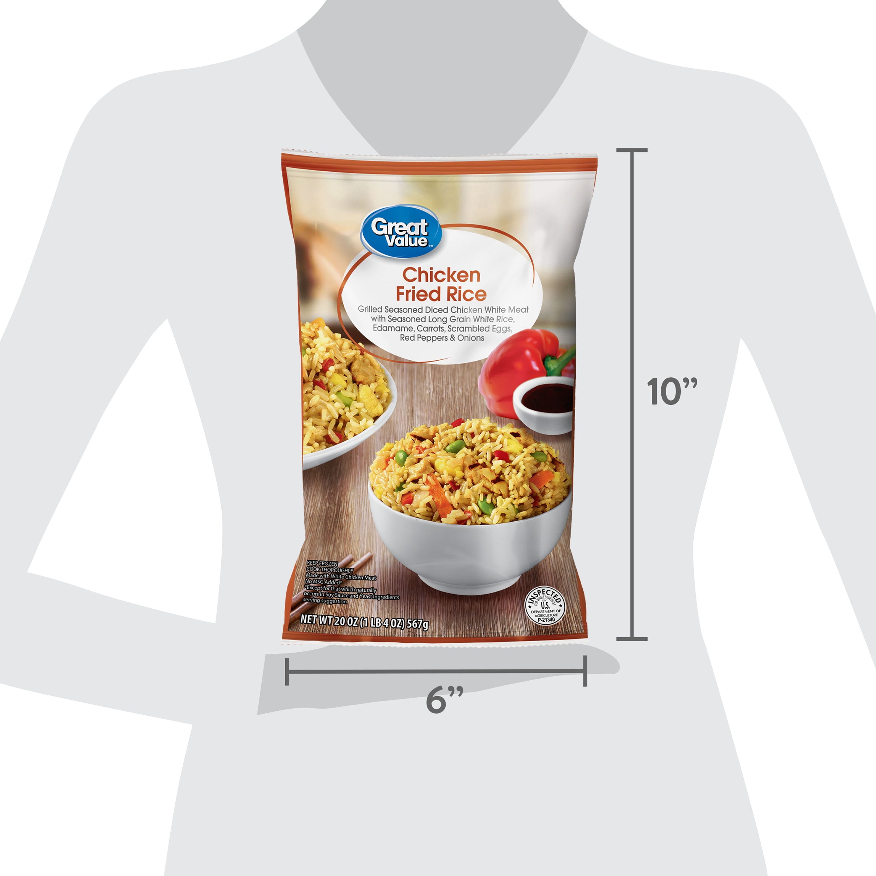 Great Value Chicken Fried Rice Frozen 20 Oz