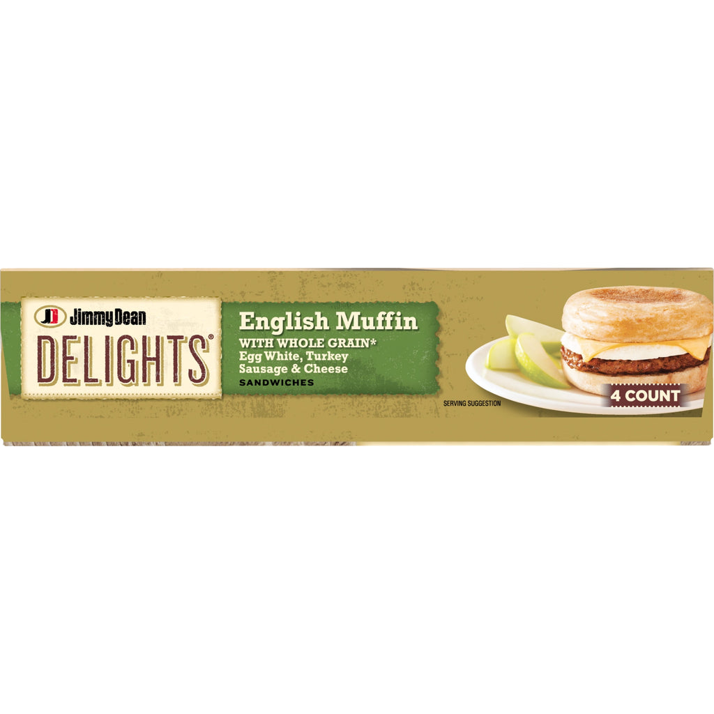 Jimmy Dean Delights Turkey Sausage Egg White & Cheese English Muffin 16.4 Oz 4 Count