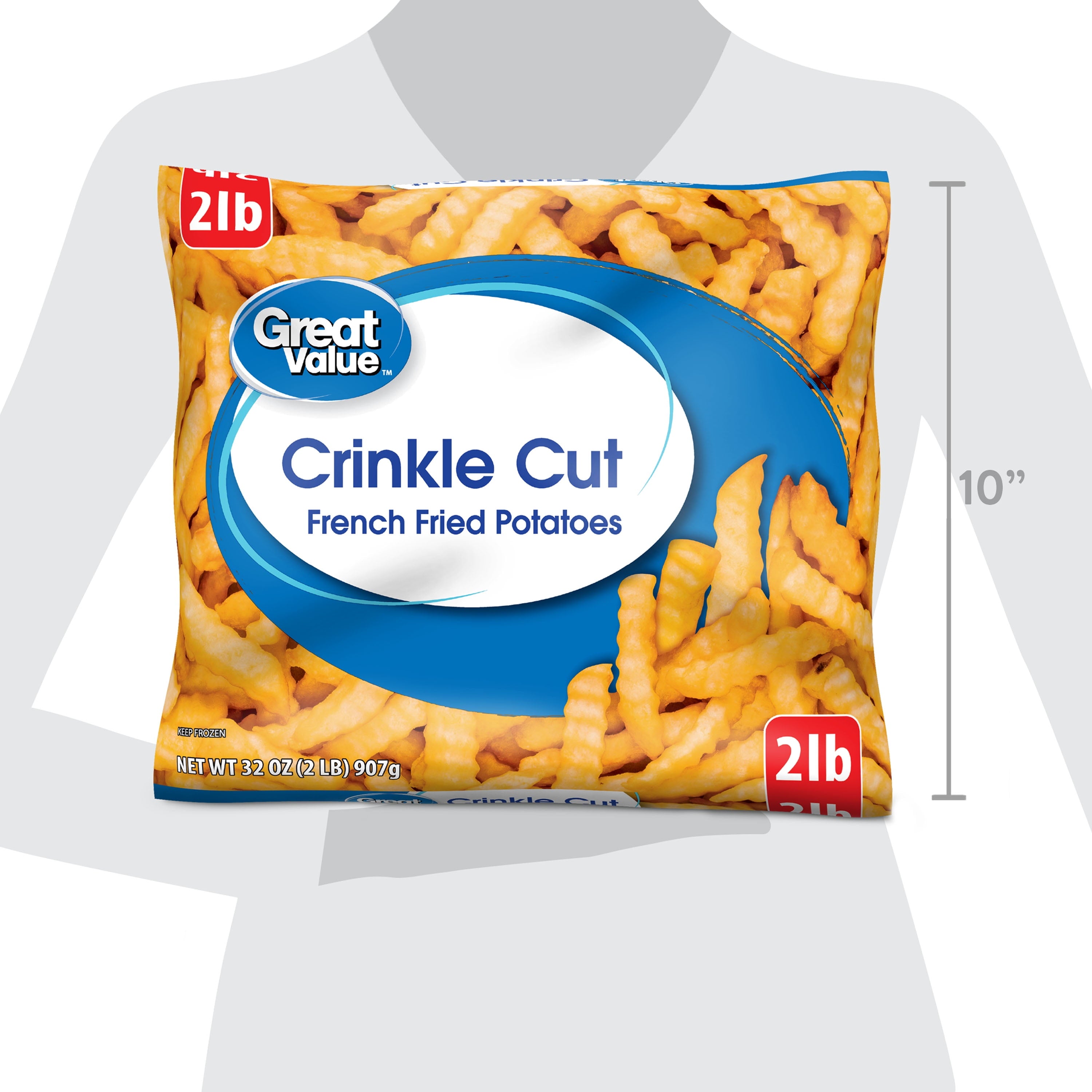 Great Value Crinkle Cut French Fried Potatoes 32 Oz Frozen