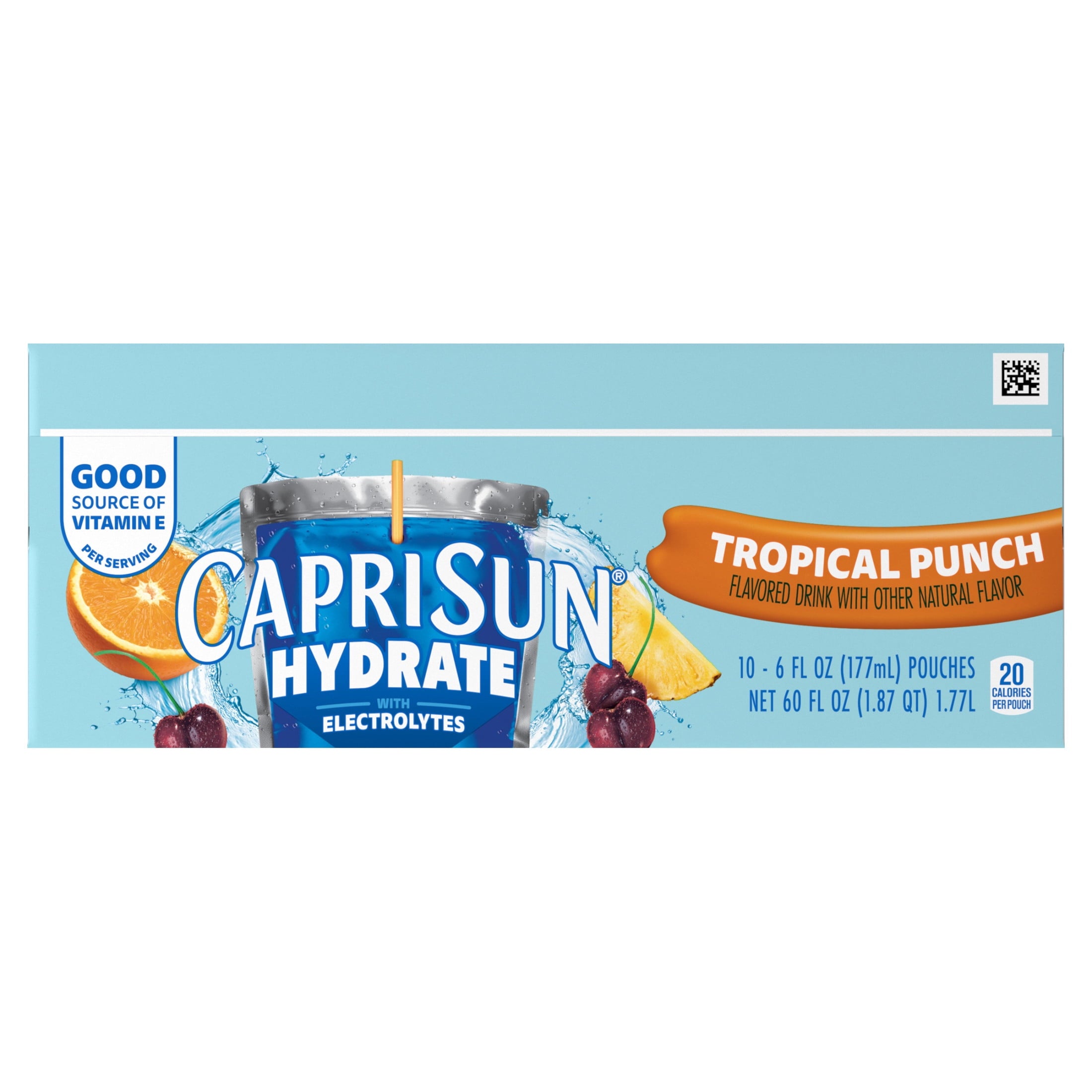 Capri Sun Hydrate with Electrolytes Tropical Punch Flavored Drink 6 fl oz Pouches 10 Count